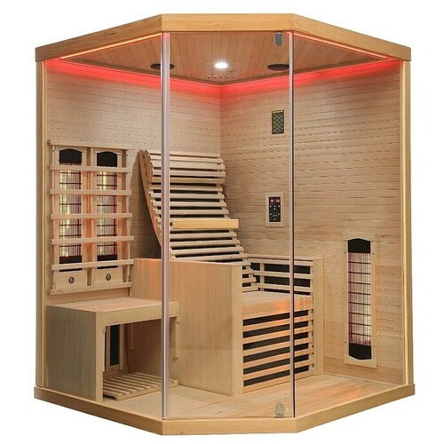 Sanotechnik Infracrvena sauna Carbon 3 (D x &amp;Scaron; x V: 150 x 150 x 195 cm, 2.550 W, Klupa za sjedenje) Slike