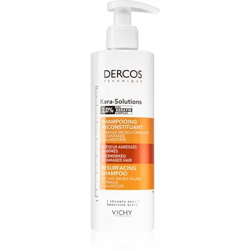 Vichy dercos kera-solutions šampon za obnovo poškodovanih las 250 ml za ženske