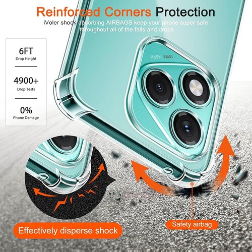 Techsuit Shockproof Clear Silicone prozirna maskica otporna na udarce za Honor 600 Lite Slike