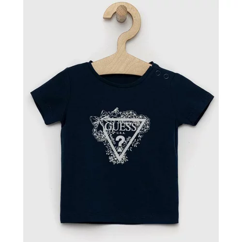Guess Kratka majica za dojenčka mornarsko modra barva