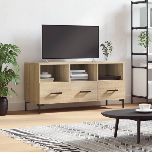VidaXL TV omarica sonoma hrast 102x36x50 cm inženirski les Slike