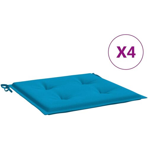 vidaXL Blazine za vrtne stole 4 kosi modre 50x50x3 cm blago Cene