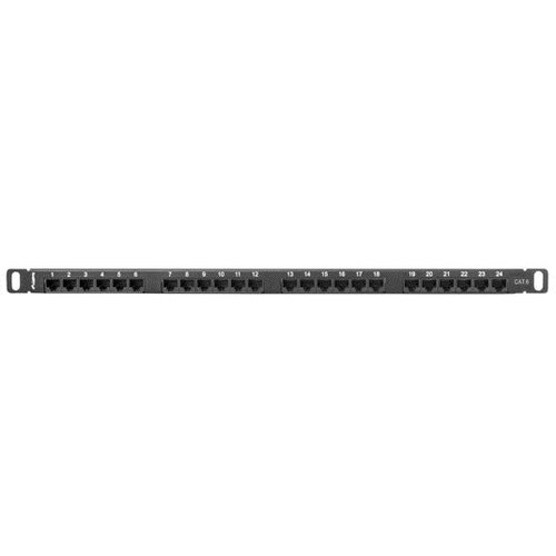 Lanberg Patch Panel Cat.6 UTP 24 Puertos 0,5U Rack 19 Negro, (20754675) Cene