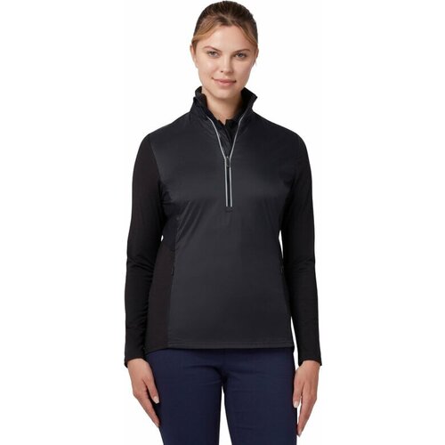 Callaway Womens Mixed Media 1/4 Zip Water Resistant Jacket Caviar M Slike