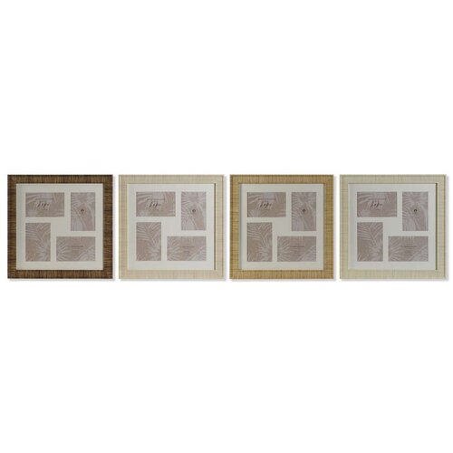  Okvir za sliku Home ESPRIT Smeđa Bež Prirodno Bjelokost Kristal polistiren Skandinavski 38 x 2 x 38 cm (4 kom.) Cijene