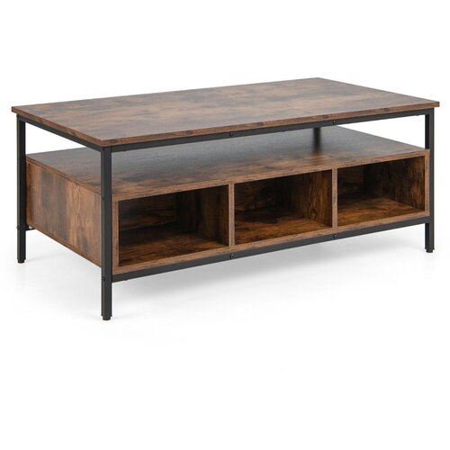 Costway Miza za kavo Miza za dnevno sobo v industrijskem slogu, (5000075577) Slike