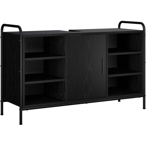  Set ormarića za kupaonicu 4 kom. Crni hrast 40 x 36 x 200,5 cm Slike