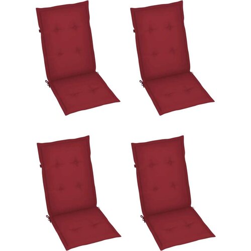  Blazine za vrtne stole 4 kosi vinsko rdeče 120x50x3 cm blago, (20657700) Cene