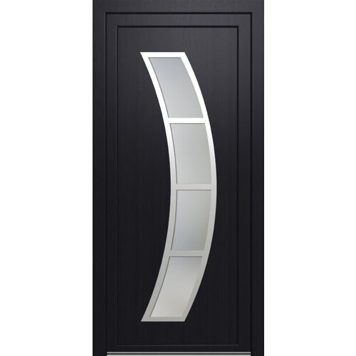 Solid elements PVC ulazna vrata KF740 Dubrovnik (DIN graničnik: Lijevo, D x &amp;Scaron; x V: 70 x 1.100 x 2.100 mm, Antracit) Slike