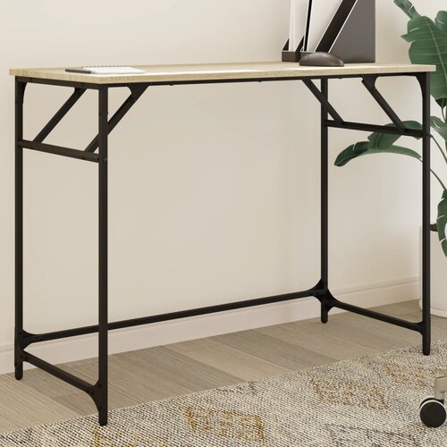 Furnova Pisalna miza sonoma hrast 100x45x76 cm inženirski les in jeklo, (22081388) Slike