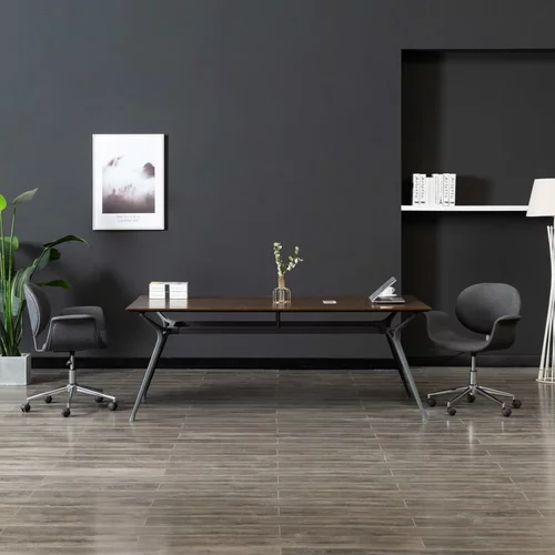 vidaXL Vrtljiv pisarniški stol sivo blago, (20669186)