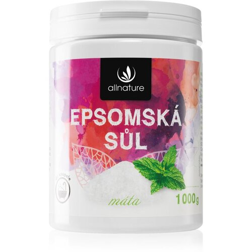 Allnature Epsom Salt Mint kopalna sol za sprostitev mišic 1000 g Cene