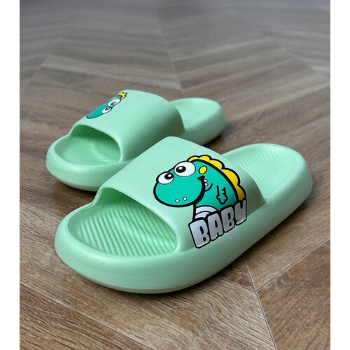 Gemre Green children's flip-flops with Milos print Cene