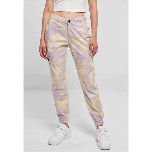 UC Ladies Women's Camo Cargo High Waisted Lilaccamo Trousers Cene