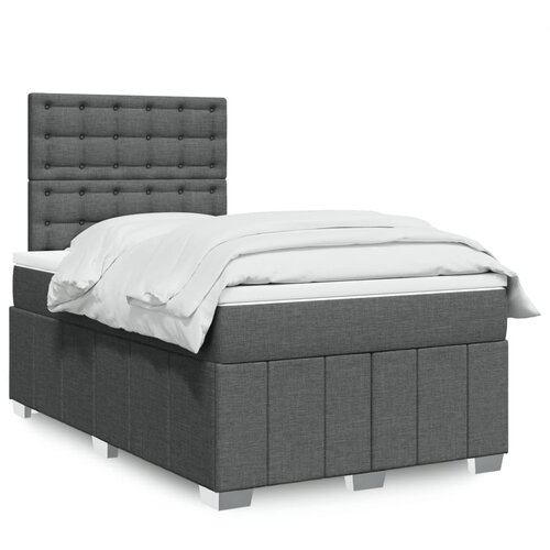  Krevet box spring s madracem tamnosivi 120 x 190 cm tkanina Cijene