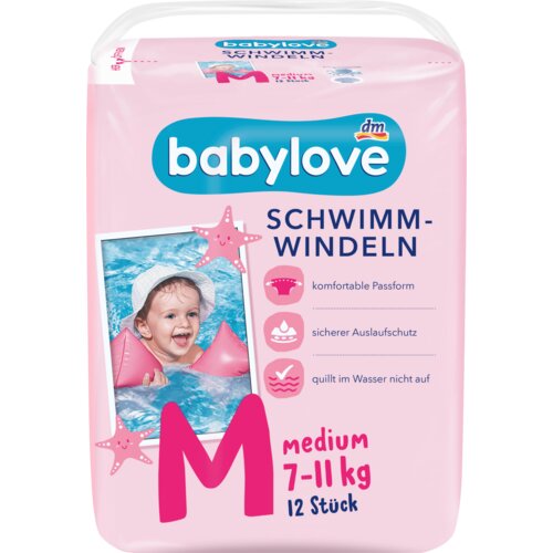 babylove pelene za plivanje, veličina M- medium (7-13kg) 12 kom Slike
