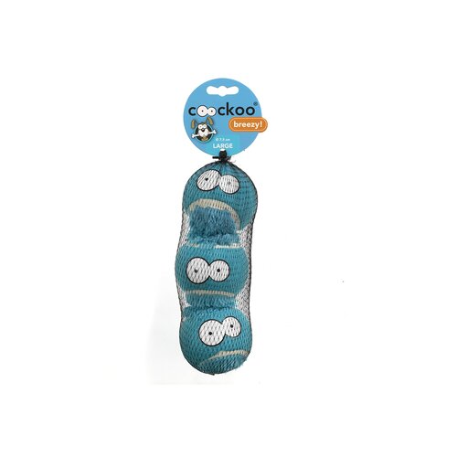 Duvo igračka za pse teniska lopta breezy l, 7.5cm, set od 3 kom, plava Slike