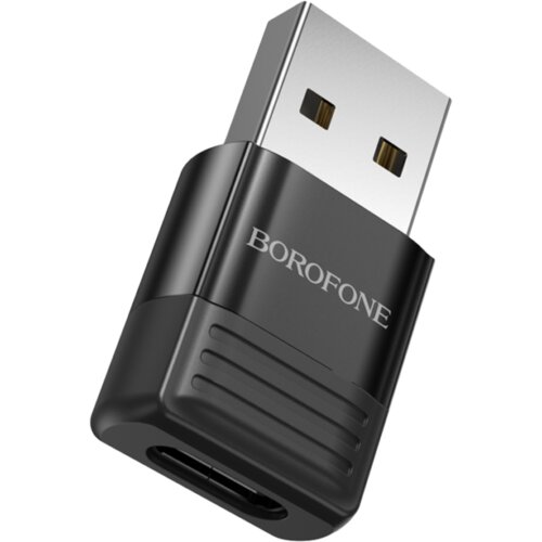  USB adapter BOROFONE BV18 USB male to Type-C female USB2.0 adapter black Cene