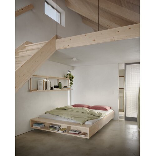 Karup Design Bračni krevet od masivnog bora s podnicom 180x200 cm u prirodnoj boji Merge &amp;ndash; Slike