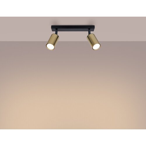 Sollux Lighting Sollux SL.1383 - Spot svetiljka WINX 2xGU10/10W/230V crna/zlatna Slike