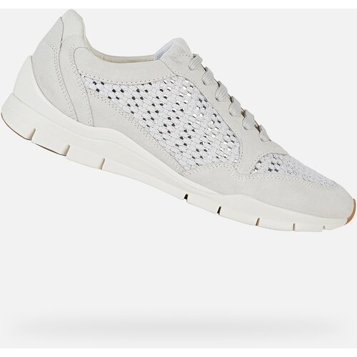Geox White women's sneakers Sukie - Women's Cene