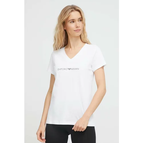 Emporio Armani Underwear Pamučna homewear majica kratkih rukava boja: bijela