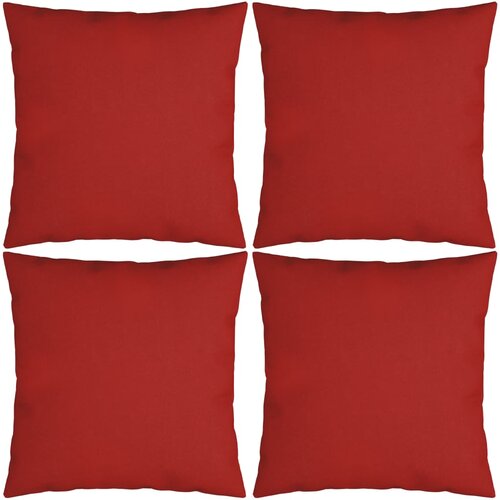 VidaXL Okrasne blazine 4 kosi rdeče 60x60 cm blago Slike