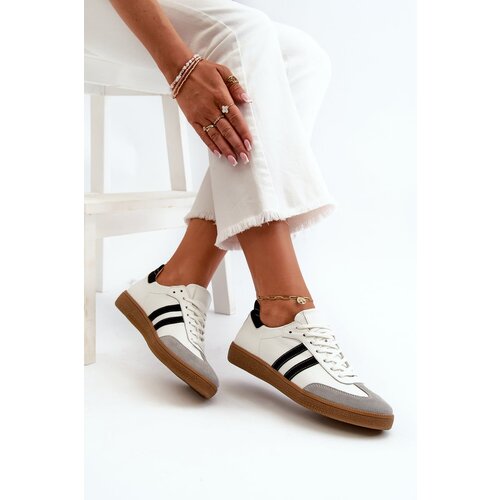 Zazoo N1068 Leather Low Women's Sneakers White Cene