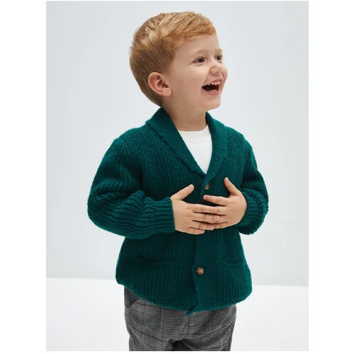 LC Waikiki Shawl Collar Basic Baby Boy Knitwear Cardigan