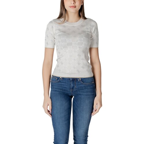 Guess Pulover &amp;#039;Rosie&amp;#039; srebro / bijela Slike
