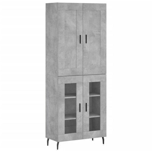 Maison Chic Visoka Komoda - Predalnik betonsko siva 69,5x34x180 cm inženirski les, (21720692) Slike