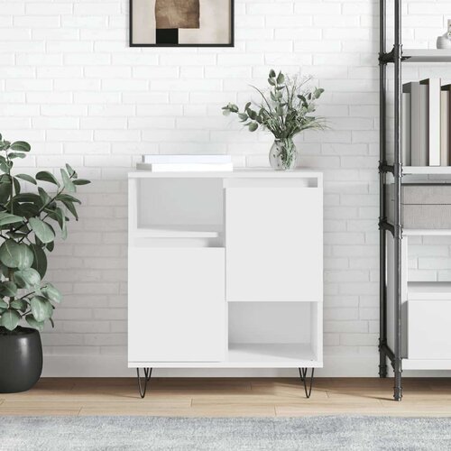 vidaXL Komoda bela 60x35x70 cm inženirski les Cene