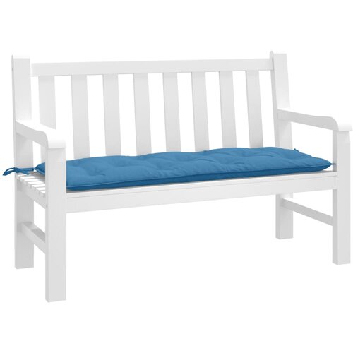 vidaXL Jastuk za vrtnu klupu prošarano plavi 120x50x7 cm od tkanine Cijene