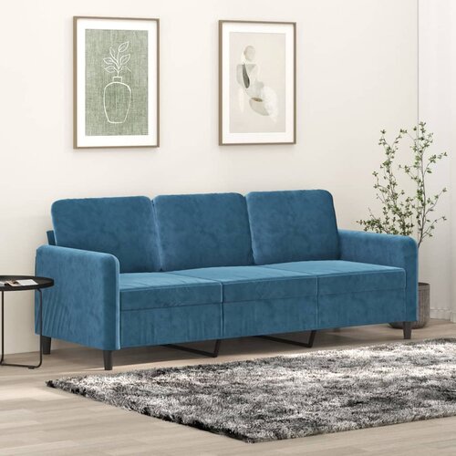VidaXL Trosjed od tkanine Plava 180 cm bar&amp;scaron;unasti Slike