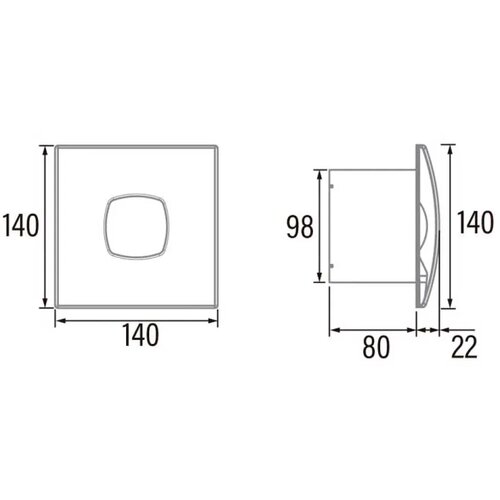 Cata Izvlečni ventilator Silentis LN 10 12W 90m&amp;sup3;/h, (5000525147) Slike