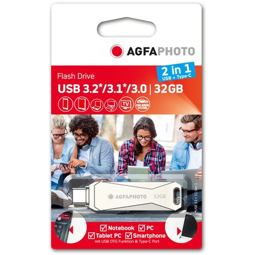 Agfaphoto USB 3.0 2in1 32GB USB-TypeC Slike