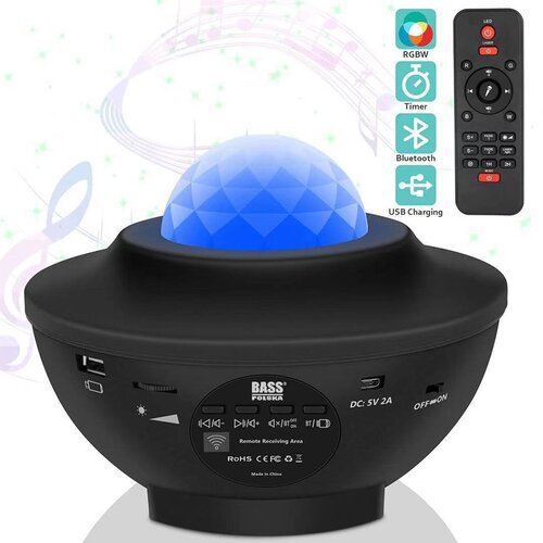 Bass Polska Zvezdasti projektor z Bluetooth zvočnikom, LED zvezdasti zaslon, črn, (22135098) Cene
