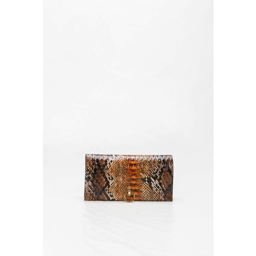 Mona braon-narandžasti kožni novčanik s printom 6513655-1 Slike