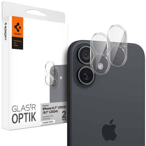 Spigen Glass tR Optik staklo za kameru 2 kom AGL07923 za iPhone 16 / 16 Plus &ndash; Crystal Clear Cijene