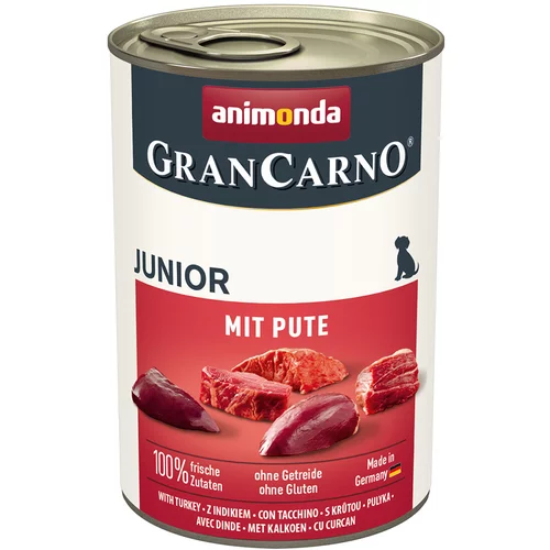 Animonda Ekonomično pakiranje GranCarno Original Adult 24 x 400 g - Junior: s puretinom