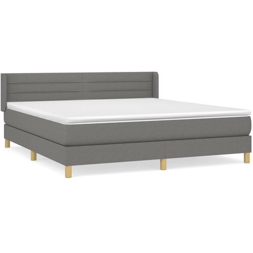 Maison Chic Box spring postelja - Vzmetna postelja z vzmetnico temno siva 160x200 cm blago SL20727, (21892729) Cene