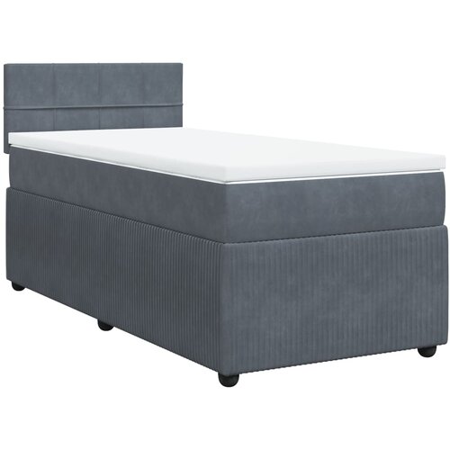 Maison Chic Box spring postelja - Vzmetna postelja z vzmetnico temno siva 80x200 cm žamet SL4968, (21900742) Cene