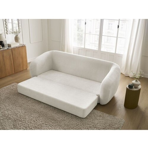 Bobochic Paris Bež sklopiva sofa od &amp;scaron;enila 228 cm Neyo &amp;ndash; Slike