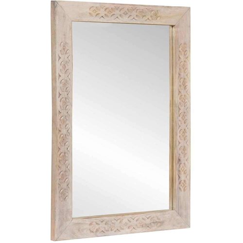 vidaXL Ogledalo s ogledalom Bijelo 57 x 70 x 3 cm masivno drvo manga Cijene