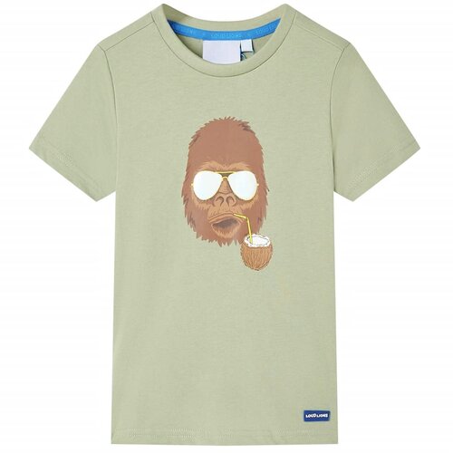 vidaXL Dječja majica kratkih rukava svijetla kaki 128 Cijene