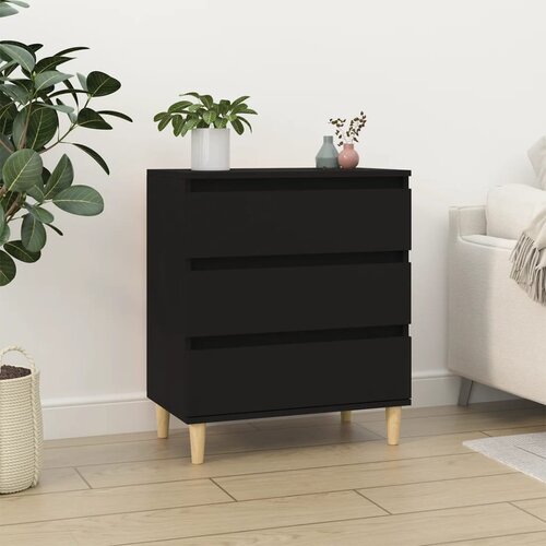  Komoda crna 60 x 35 x 70 cm od konstruiranog drva Cene