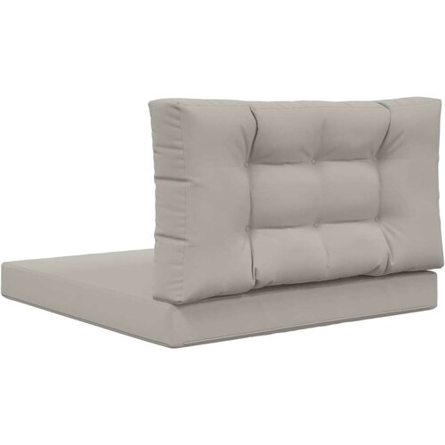  Jastuk za vanjsku sofU 2 pcs Sivi Poliester - Sivi 80 x 80 cm 1x sjedalo +1x naslon (3D s bartagom) Slike