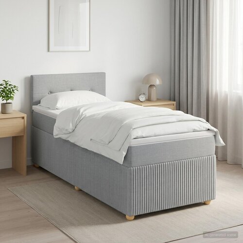  Boxspring krevet s madracem Svjetlosiva 80 x 200 cm Tkanina Slike