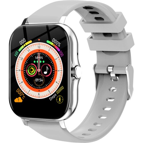 INF Pametna ura s klicem Bluetooth in sledilnikom telesne pripravljenosti Silver, (21402352) Slike