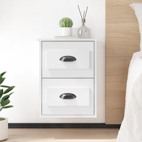 vidaXL Zidni noćni ormarić bijeli visokog sjaja 41 5x36x53 cm Cijene